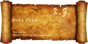 Kuti Zita névjegykártya